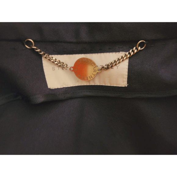 Stella McCartney Navy Swing Coat 44/10 High Neck Collar - Picture 6 of 7